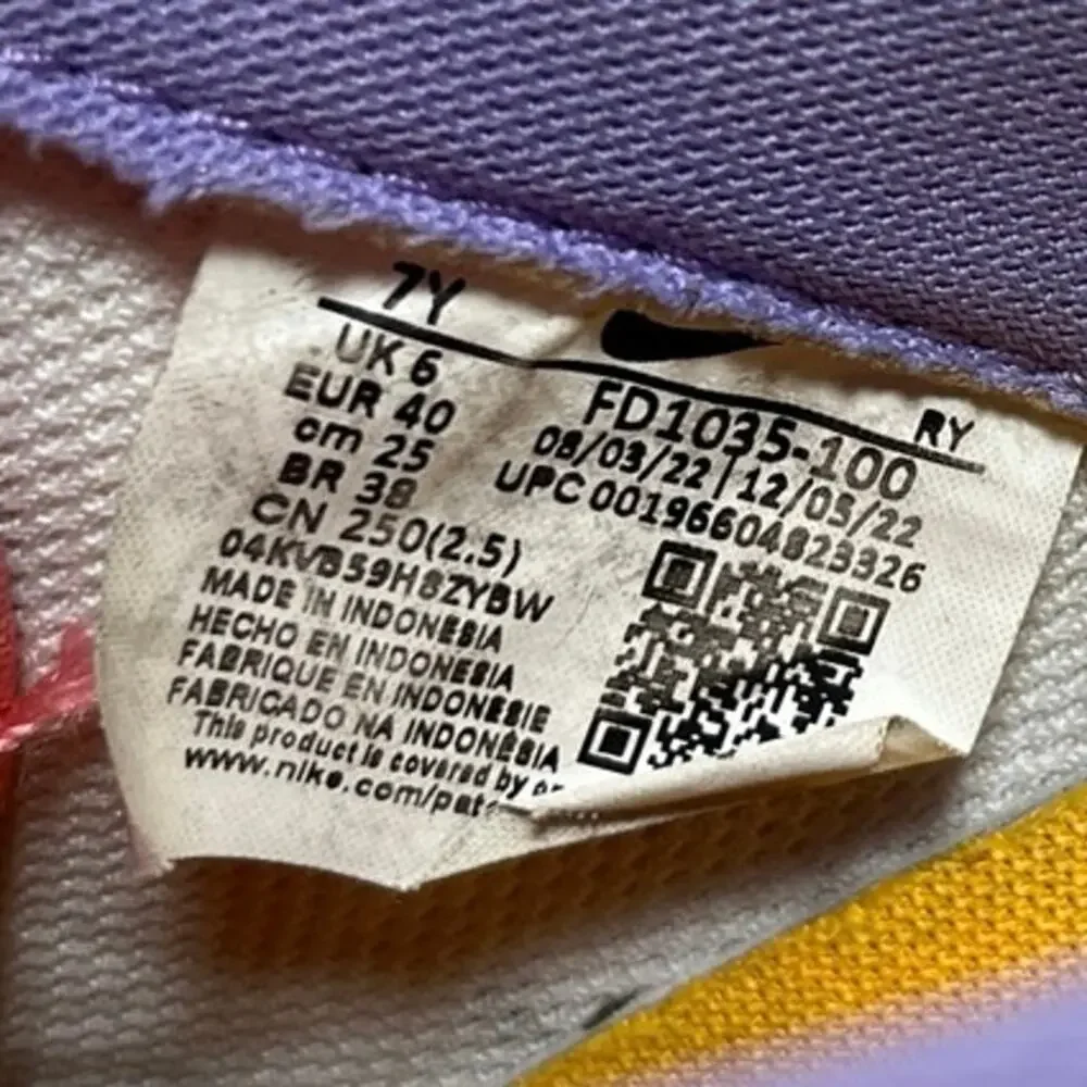 Nike Air Force 1 LV8‎ Colorful Sneakers Shoes FD1035-100 GS 7Y W8.5 Streetwear